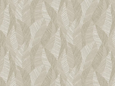 Papier peint feuilles ton sur ton sable, aperçu du design