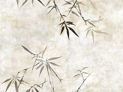 Papier peint bambou à l'encre, aperçu du design