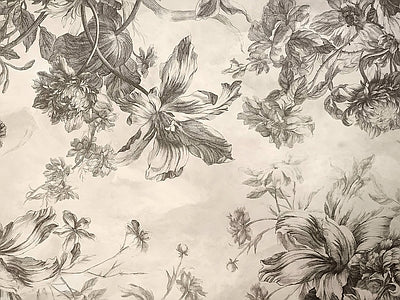 Aperçu de Papier peint fleurs sépia – Salon sur votre mur