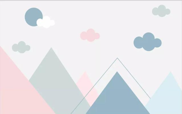 Aperçu de Papier peint nuages sur les montagnes – Chambre bébé sur votre mur