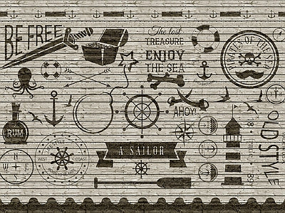Papier peint carte au trésor, aperçu du design