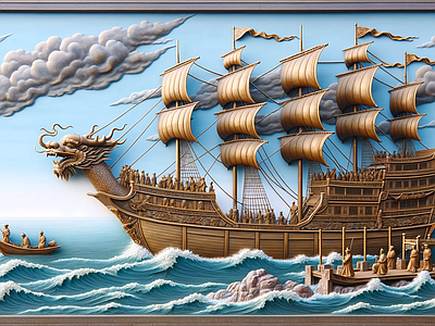 Papier peint galion des pirates, aperçu du design
