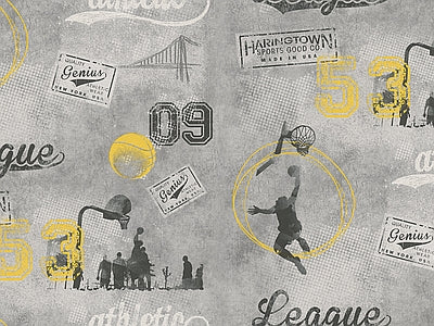 Papier peint footballeurs urbains, aperçu du design