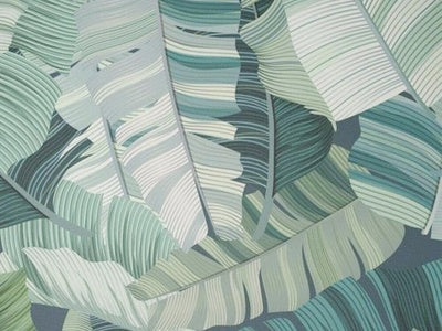 Papier peint bananier bleuté, aperçu du design