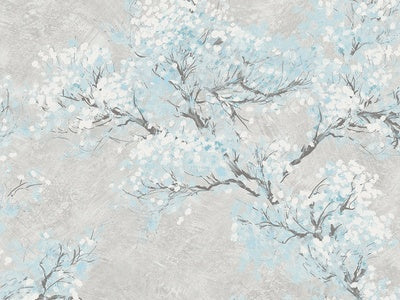 Aperçu de Papier peint branches givrées – Salon sur votre mur